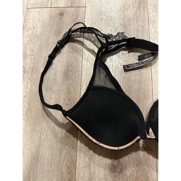 Victorias Secret Black and Pink 32A Lace Bra - Picture 6 of 7